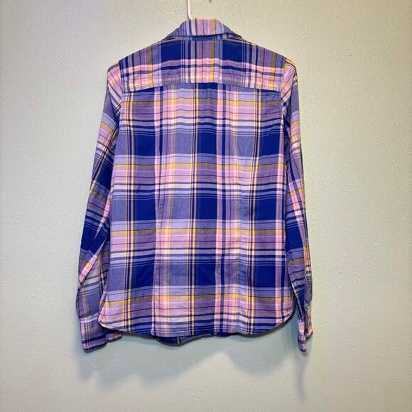 The North Face Women’s Plaid M Button-Up Shirt Blue / Purple Lightweight Cotton - Picture 9 of 9